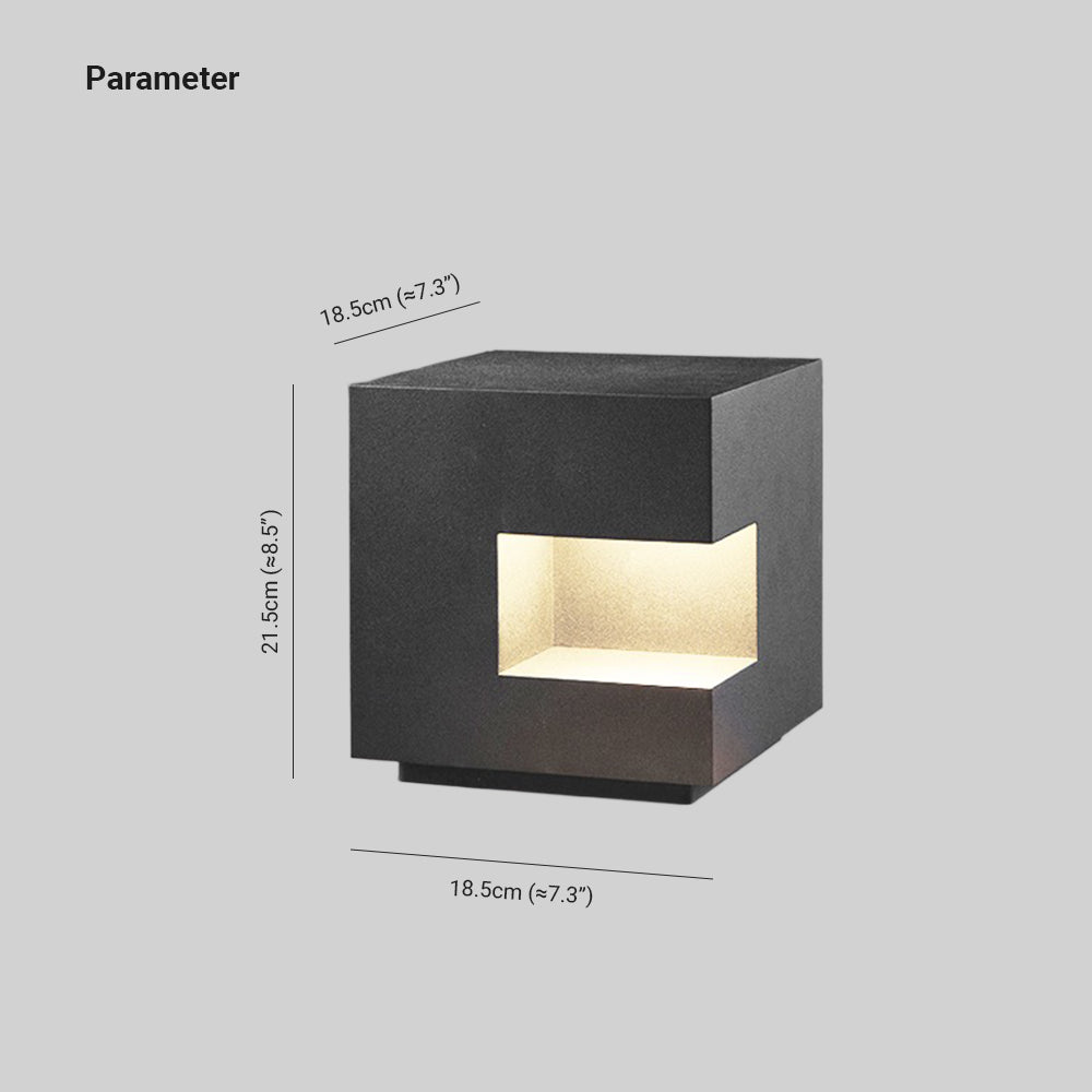 Orr Design Minimalistisk Oregelbunden Rektangel LED Utomhusbelysning Metall Svart Trädgård