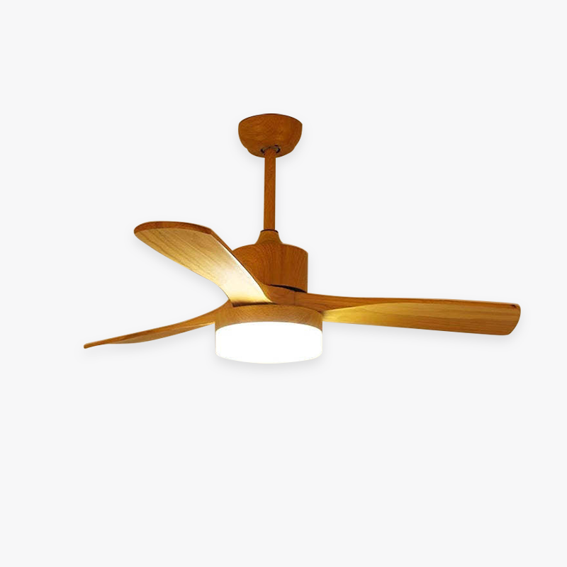 Ozawa 3-Blade Ceiling Fan with Light, Wooden