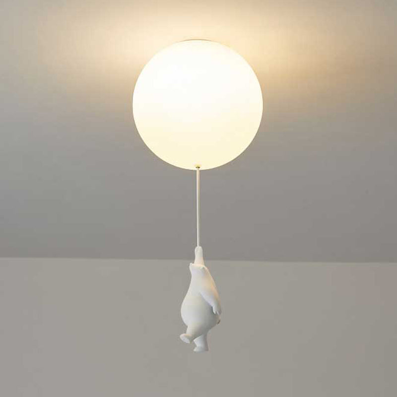 Fateh Design Ballong Björn LED-Armatur Vit Harts/Akryl Plafond