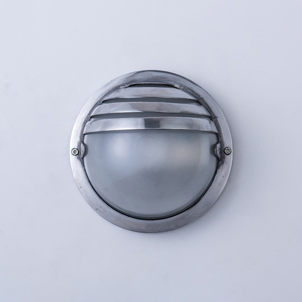 Orr Modern Vattentät Utomhus Aluminium/Glas Vägglampa, Silver
