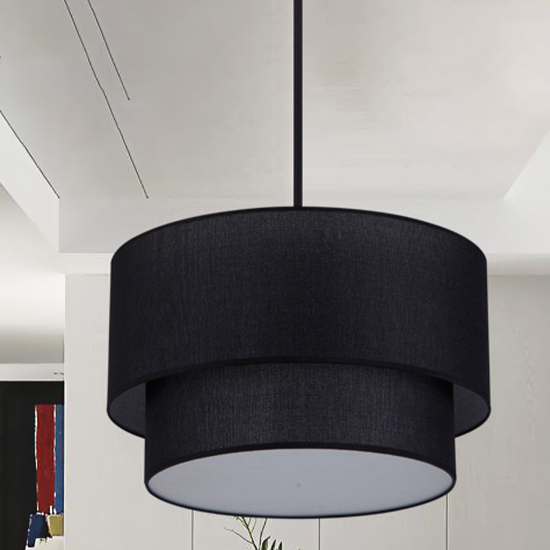 Renée Modern Design LED Pendellampor Tyg/Metall Linfärgat/Svart/Vit Vardags/Sovrum