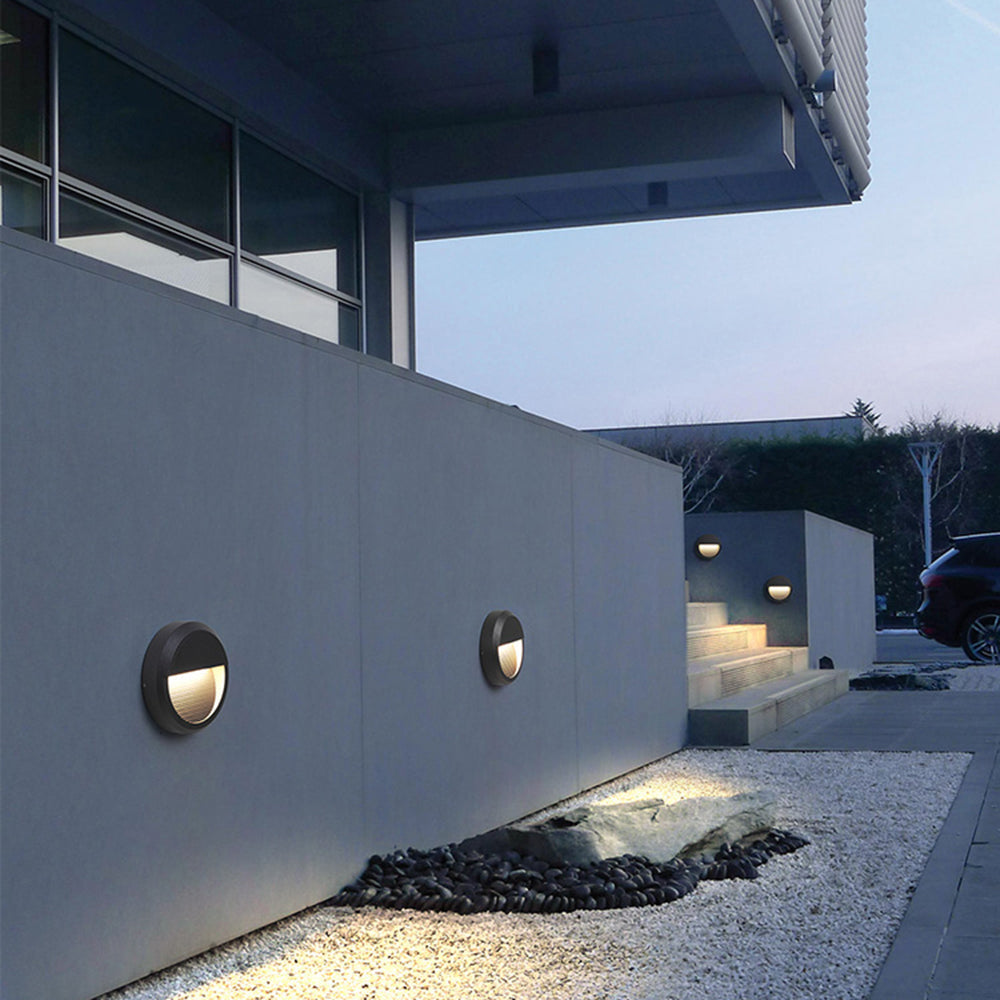Orr Design Avlång/Rund LED Utomhusbelysning Vägglykta Metall Svart Trädgård/Korridor