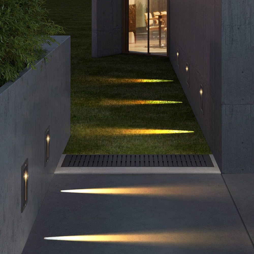 Orr Modern LED Vägglampa Utomhus Metall/Glas Svart Trottoarkant/Trädgård
