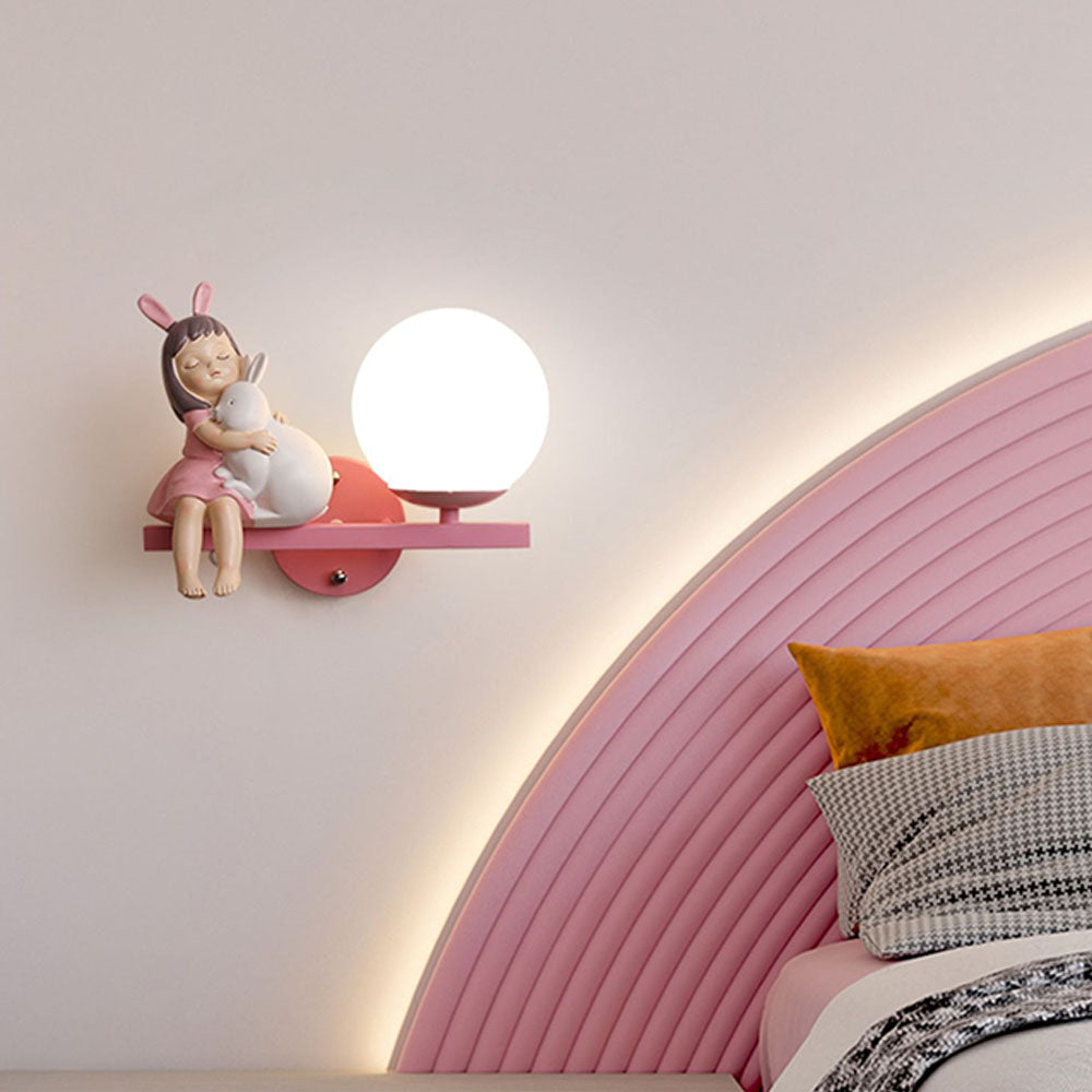 Minori Modern Dekorativ LED Vägglampa Rosa Vit Badrum Vardagsrum