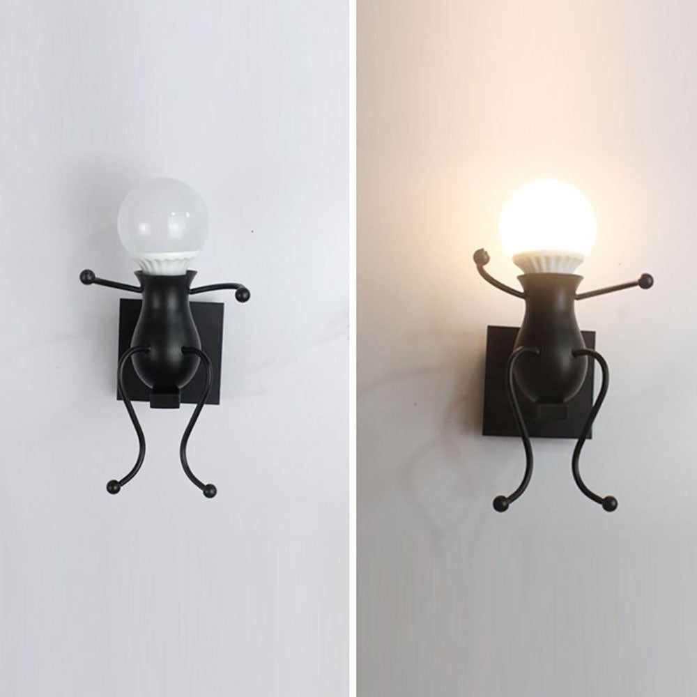 Luxo Retro Vägglampa Inomhus Svart/Vit Metall Vardagsrum