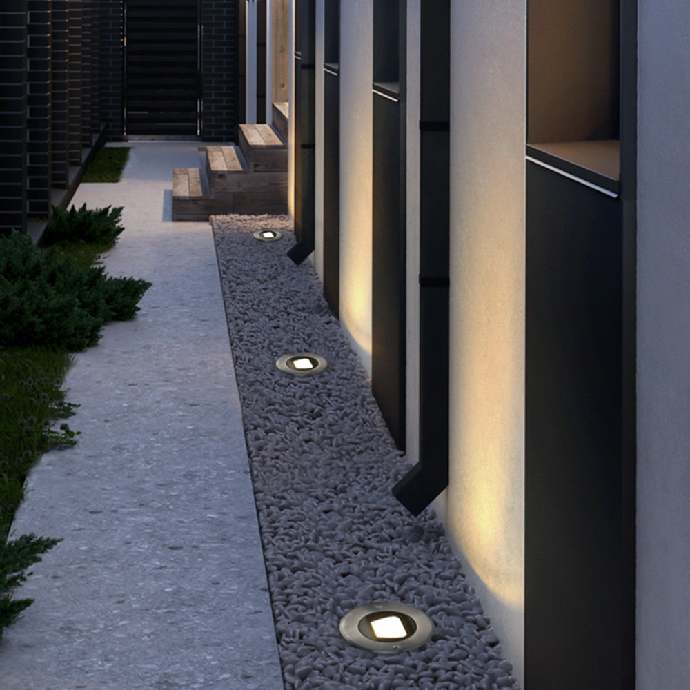Orr Cylindriskt Modern LED Utomhusbelysning Metall/Glas Svart Liten Trädgård