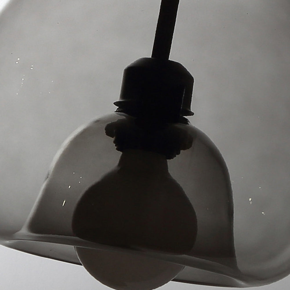 Hailie LED Metall/Glas Pendellampa, Bärnsten/Rökig