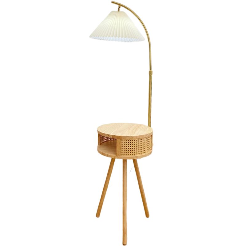 Ozawa Retro Design Golvlampa Metall/Trä Vardagsrum