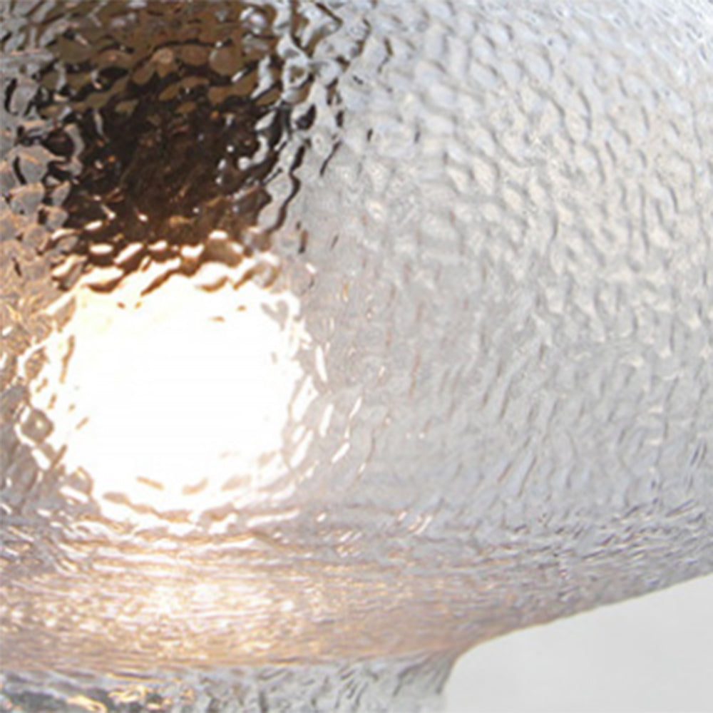 Hailie Minimalistisk Pendellampor av Blåst Frostat Glas, Guld, Vardagsrum/Matsal