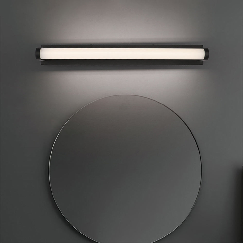 Leigh Minimalistisk Linjär Cylindrisk Design LED Vägglampa Inomhus Lång Metall Svart Badrum/Sovrum