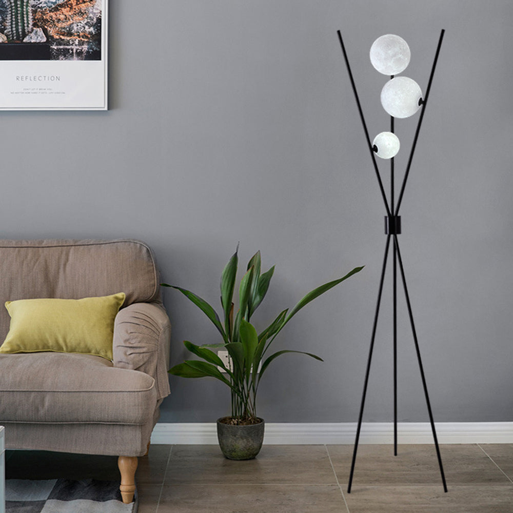 Valentina Modern LED Golvlampa/Bordslampa Metall/Akryl Svart