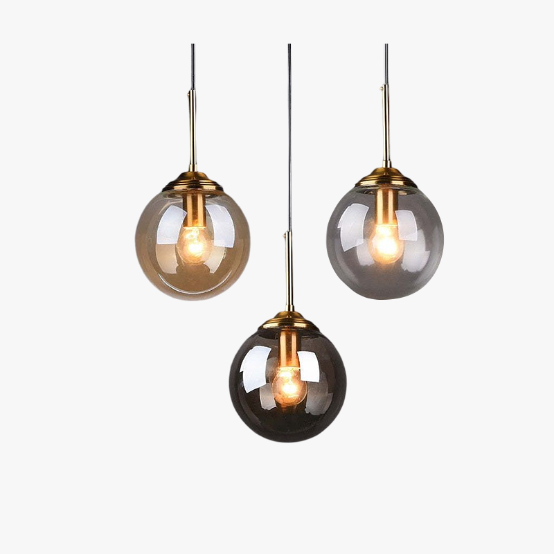 Valentina Design LED Pendellampa Glob Klar Metall/Glas Vardagsrum/Sovrum