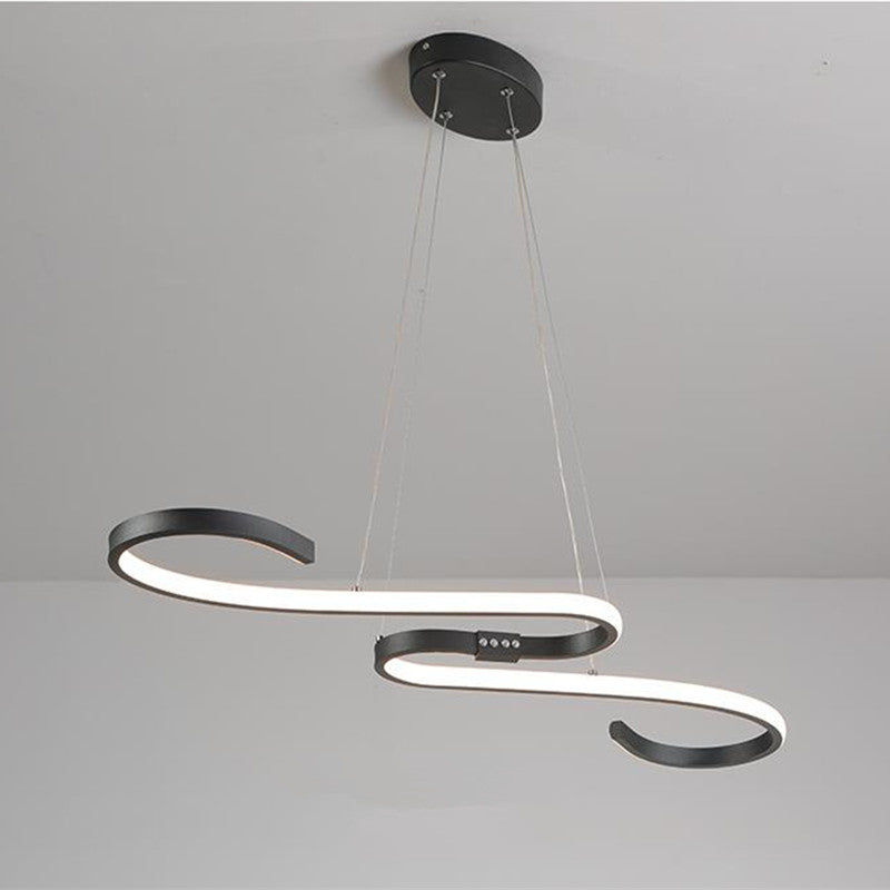 Louise Modern LED Pendellampa Metall Svart/Vit Vardagsrum