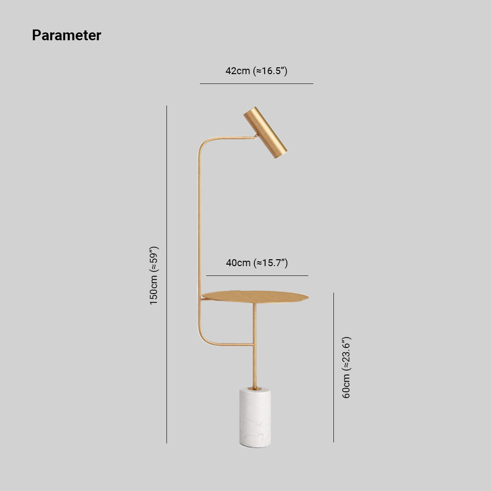 Salgado Modern Design LED Golvlampa Svart/Guld Vardagsrum/Sovrum