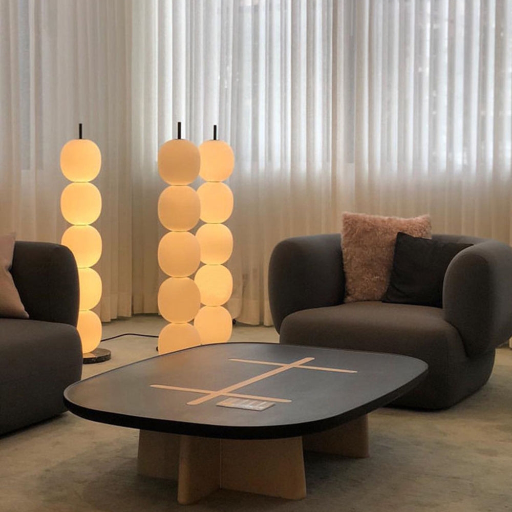Valentina Modern Design LED Golvlampa Glas Vit Sovrum/Vardagsrum