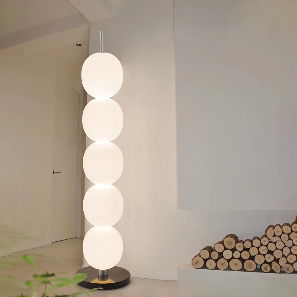 Valentina Modern Design LED Golvlampa Glas Vit Sovrum/Vardagsrum