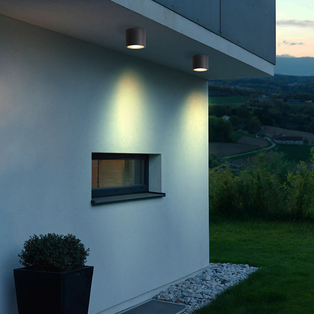 Orr Modern Cylindrica LED Taklampa Glob Metall/Glas Svart Trädgård/Terrass