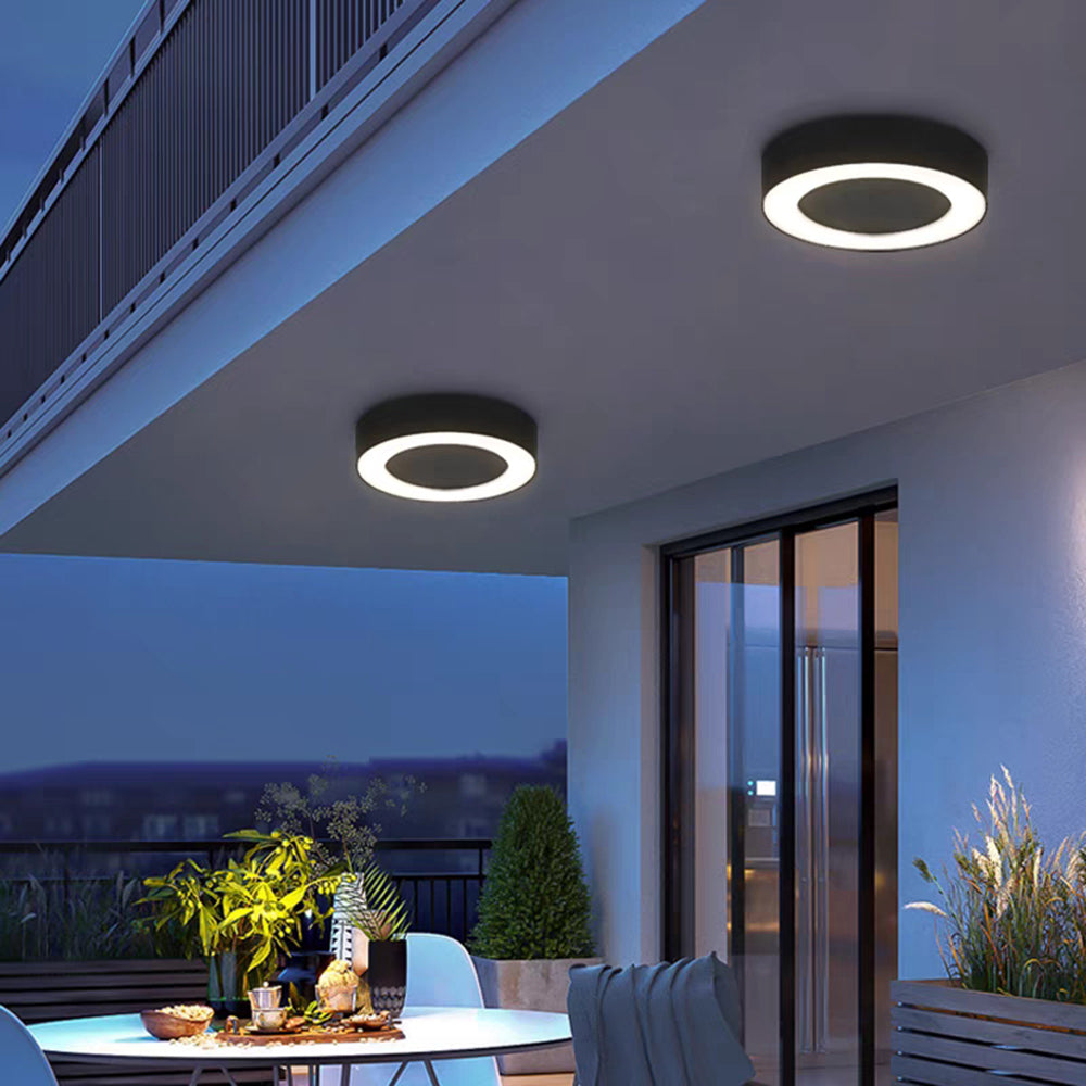 Orr Modern Solcell Metall LED Taklmapa Utomhus Balkong