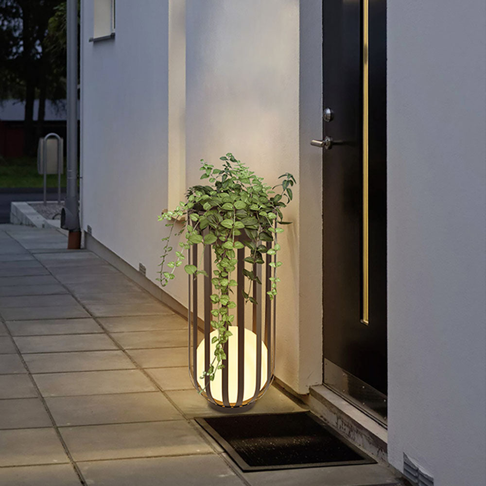 Orr Modern Metall Solcell Utomhusbelysning Svart LED Trädgård