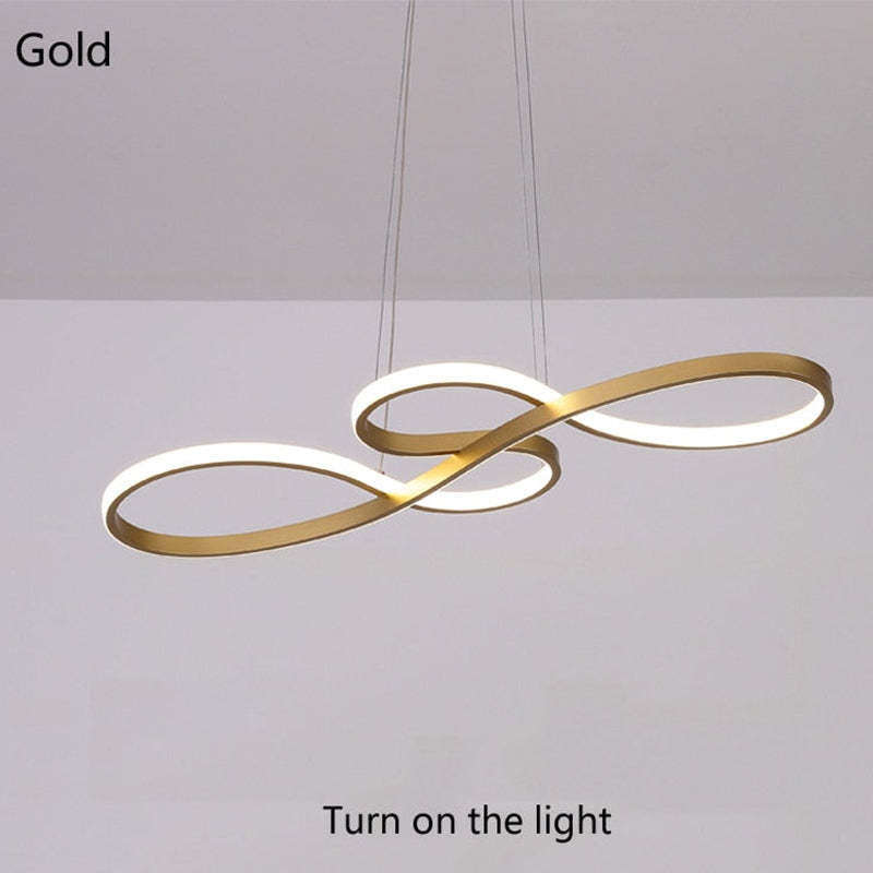 Louise Modern Design LED Pendellampor Musiknot Svart/Vit Guld Järn/Silikonlist Vardagsrum/Sovrum