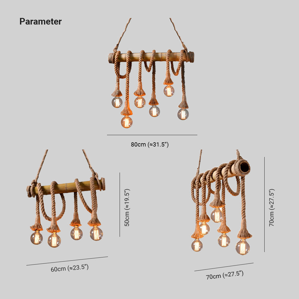 Byers ÅrgångRetro Resin Design LED Bambu Pendellampor, Flaxen, Vardagsrum/Matsal/Sovrum