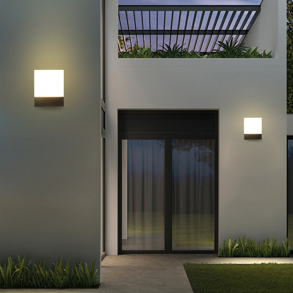 Orr Snygga Rektangulär LED Utomhusbelysning Metall Svart Vit Trädgård