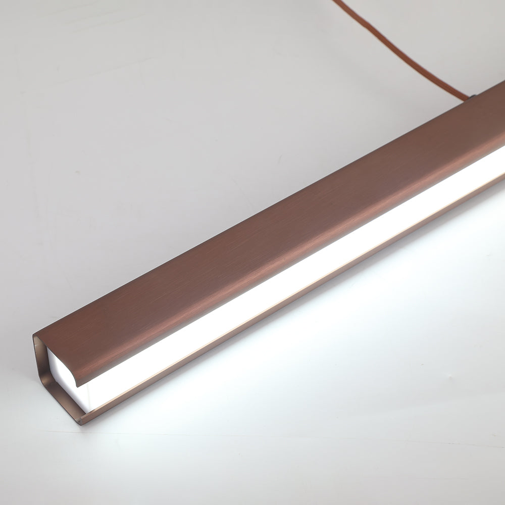 Edge Modern Design LED Pendellampor Linjär Metall Svart/Brun Matsal