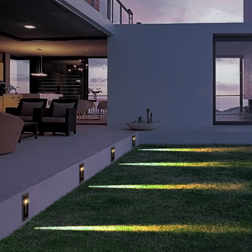 Orr Modern LED Vägglampa Utomhus Metall/Glas Svart Trottoarkant/Trädgård