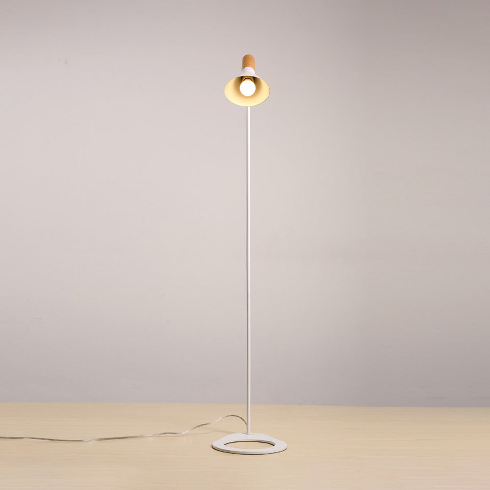 Carins Modern Design Golvlampa Svart/Vit Metall/Trä Sovrum