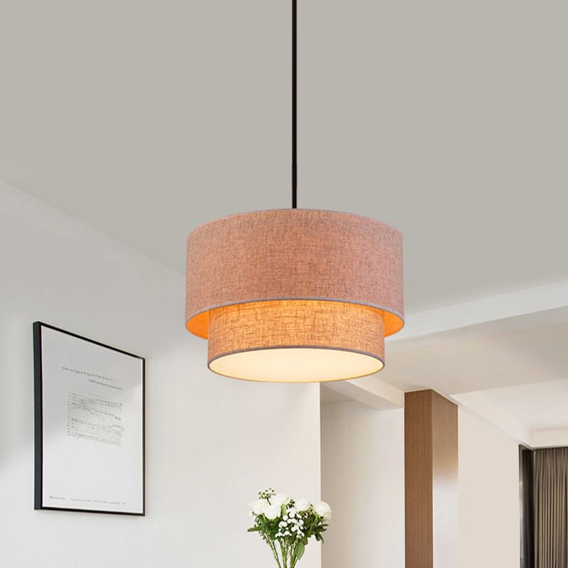 Renée Modern Design LED Pendellampor Tyg/Metall Linfärgat/Svart/Vit Vardags/Sovrum