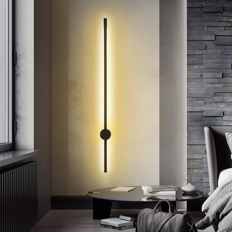 Edge Modern Enkel Design LED Väggläslampa Svart Metall Vardagsrum/Sovrum/Arbetsrum/Kontor