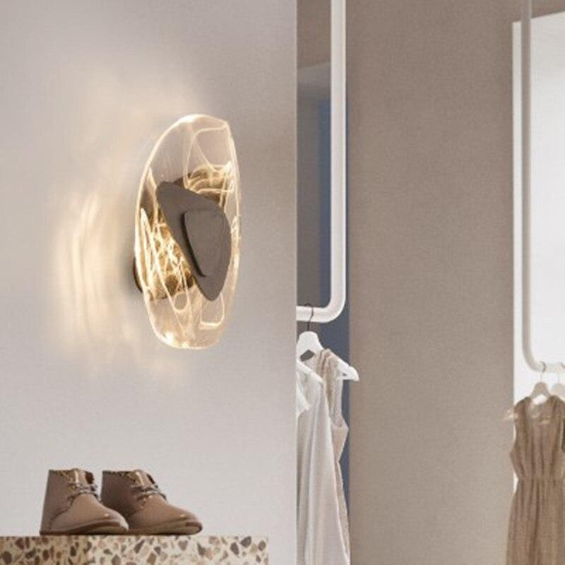 Chan Modern Design LED Vägglampa Metall/Akryl Svart/Guld Kök/Matsal/Sovrum