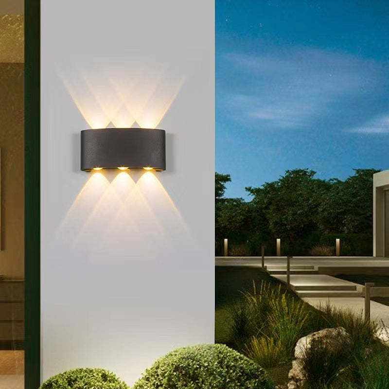 Orr Modern Design Avlång Metall LED Vägglampa Utomhus