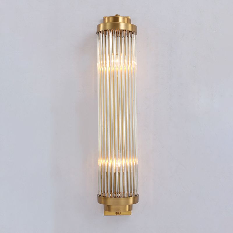 Orr Cylindrisk Modern LED Genomskinlig Vägglampa Metall/Kristall Guld Vardagsrum/Sovrum