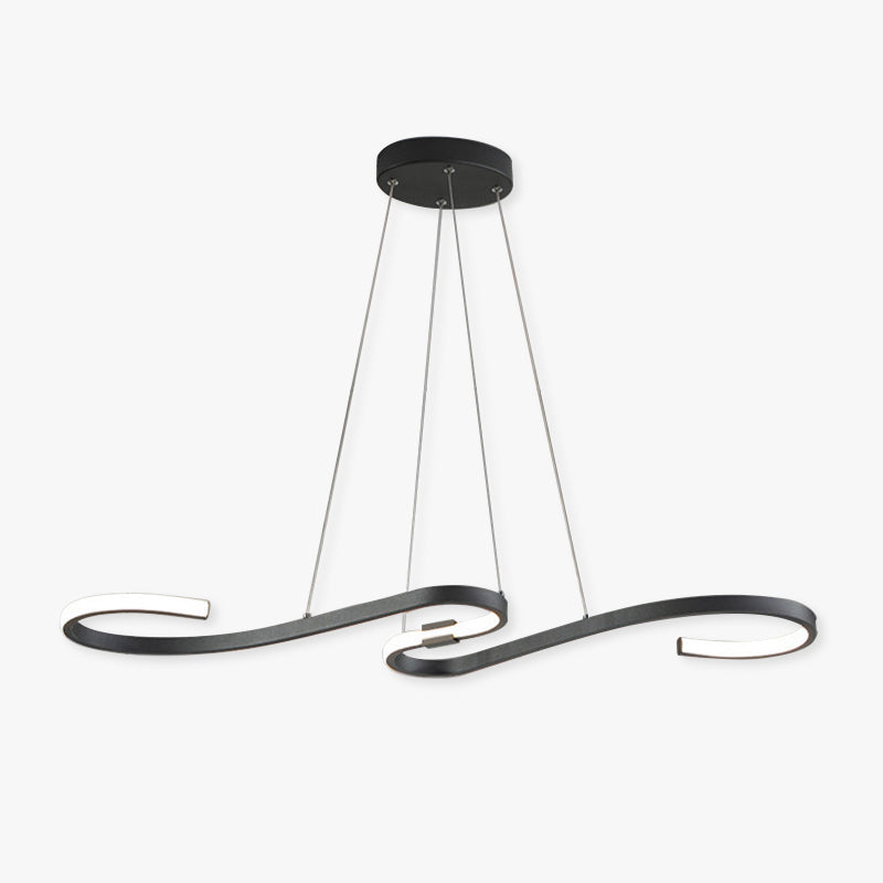 Louise Modern LED Pendellampa Metall Svart/Vit Vardagsrum