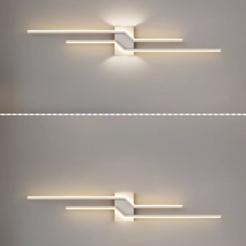 Alana Design Linjär LED Vägglampa Metall/Akryl Svart/Vit Vardagsrum/Sovrum