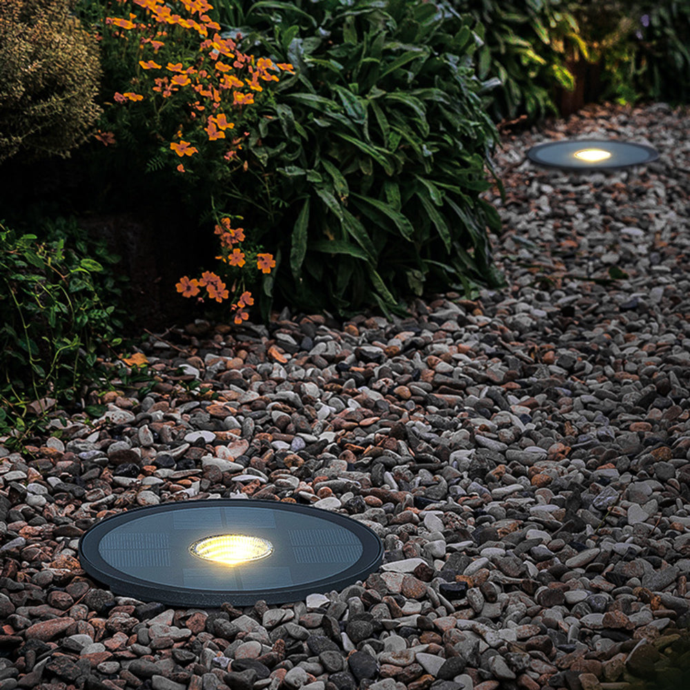 Orr Modern Rund LED Utomhusbelysning Metall/Akryl Svart Trädgård/Trottoarkant