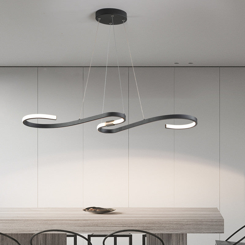 Louise Modern LED Pendellampa Metall Svart/Vit Vardagsrum