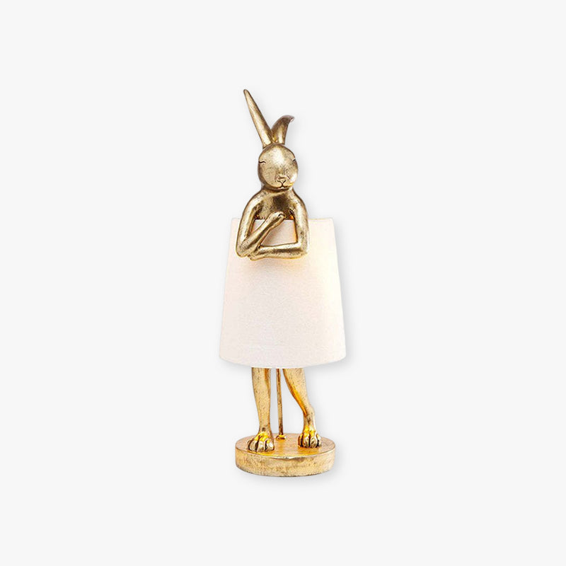 Alice Snygga Rabbit LED Bordslampa Barn Vit/Guld Metall