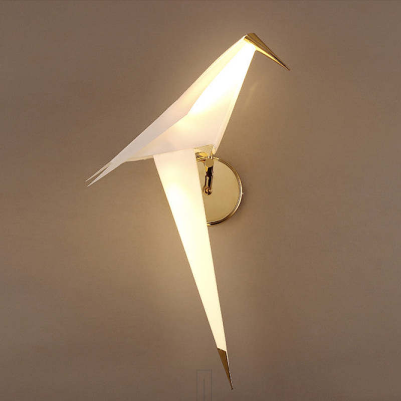 Clifford Modern Design LED Vägglampa Fågel Vardagsrum Metall/Akryl