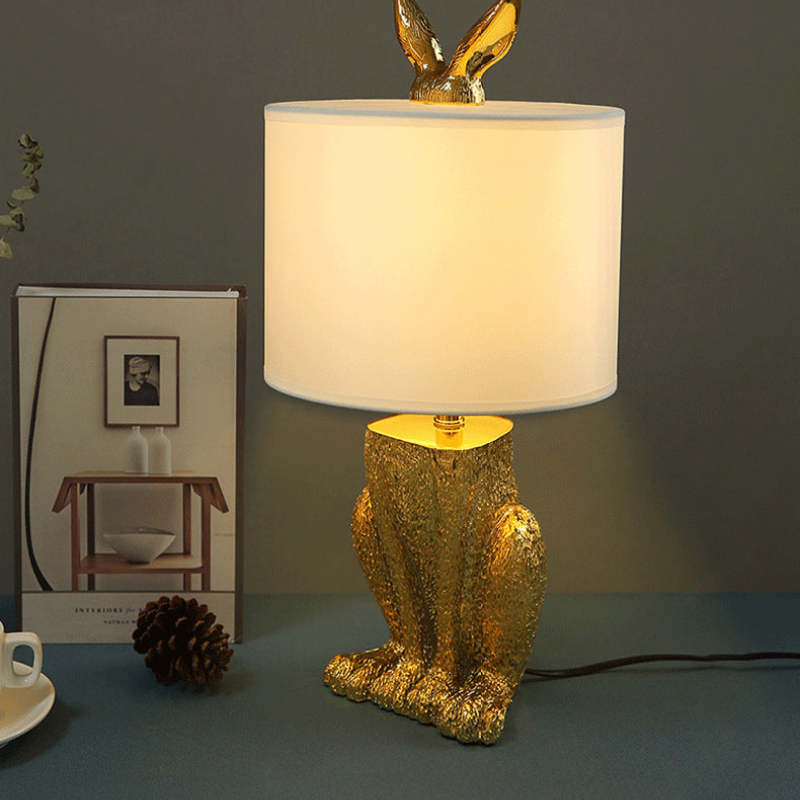 Alice Design Rabbit LED Lampskärm Bordslampa Metall/Harts Svart/Vit/Guld Sovrum/Vardagsrum