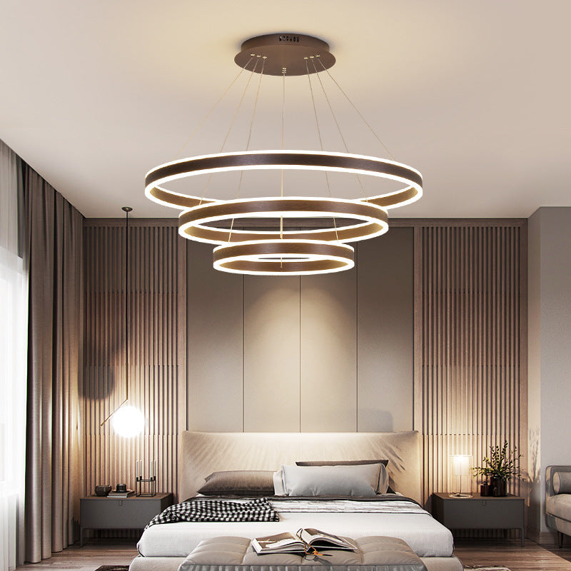 Arisha Design Stora Rund LED Pendellampa 3 Lampor Svart Metall Vardagsrum
