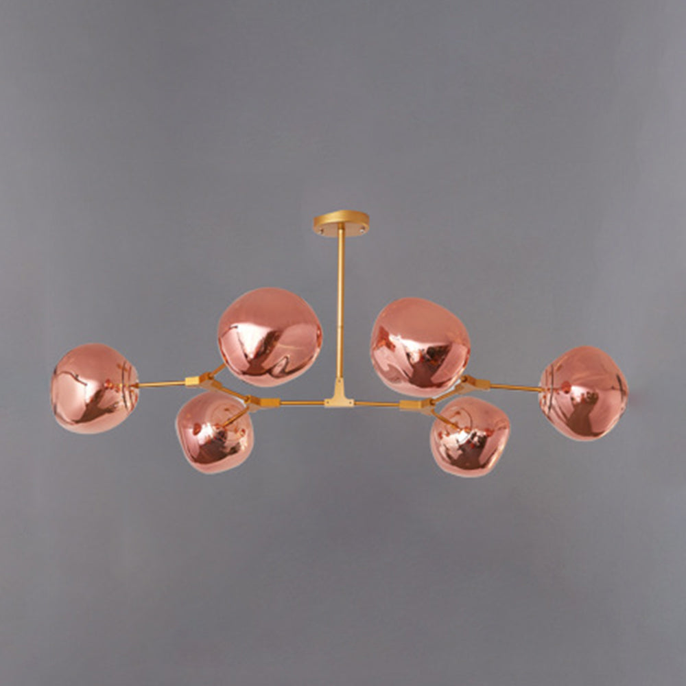 Mirza Modern Pendellampa Klot Design Guld Metall/Akryl Sovrum/Vardagsrum