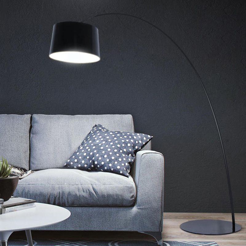 Eryn Golvlampa Cool Modern, Metallbåge, Svart/Vit/Röd/Blå, Sovrum