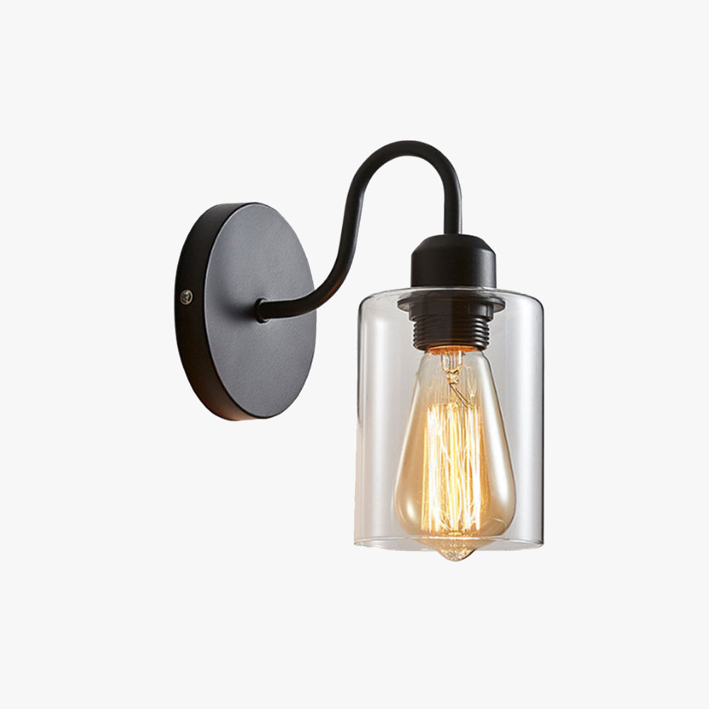 Alessio Retro LED Vägglampa Inomhus Ikea Metall/Glas Guld Sovrum