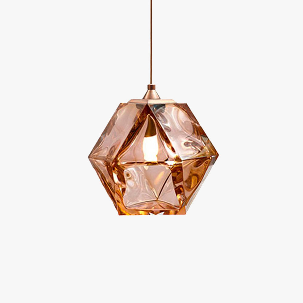 Hailie Modern Multi Polygonal LED Pendellampor Glas Vit/Rökgrå/Roseguld Sovrum/Vardagsrum