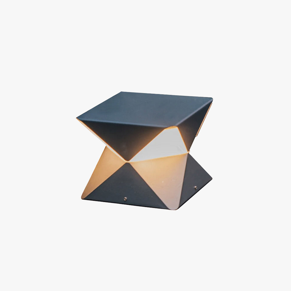Orr Design Polygonal Metall/Glas Golvlampa, Svart, Trädgård