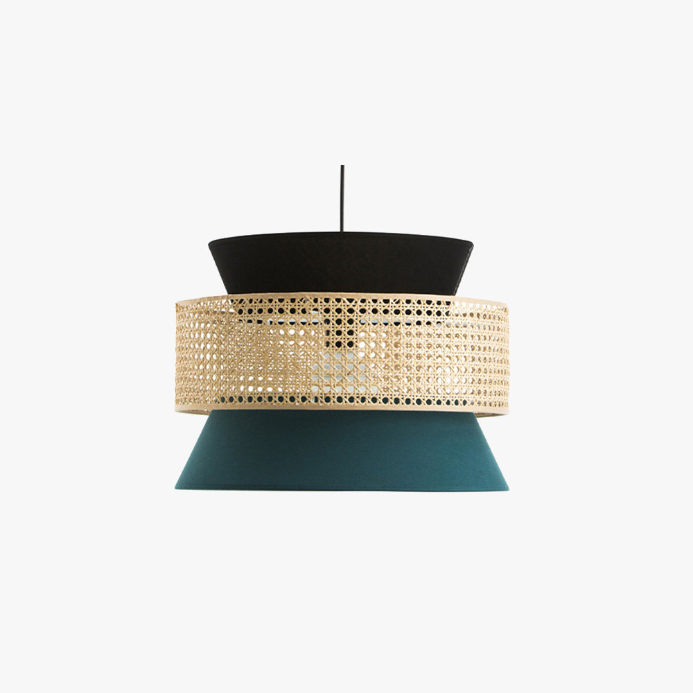 Ritta Design LED Pendellampa Glob Svart/Mörkgrön Metall/Rotting/Tyg Sovrum/Vardagsrum