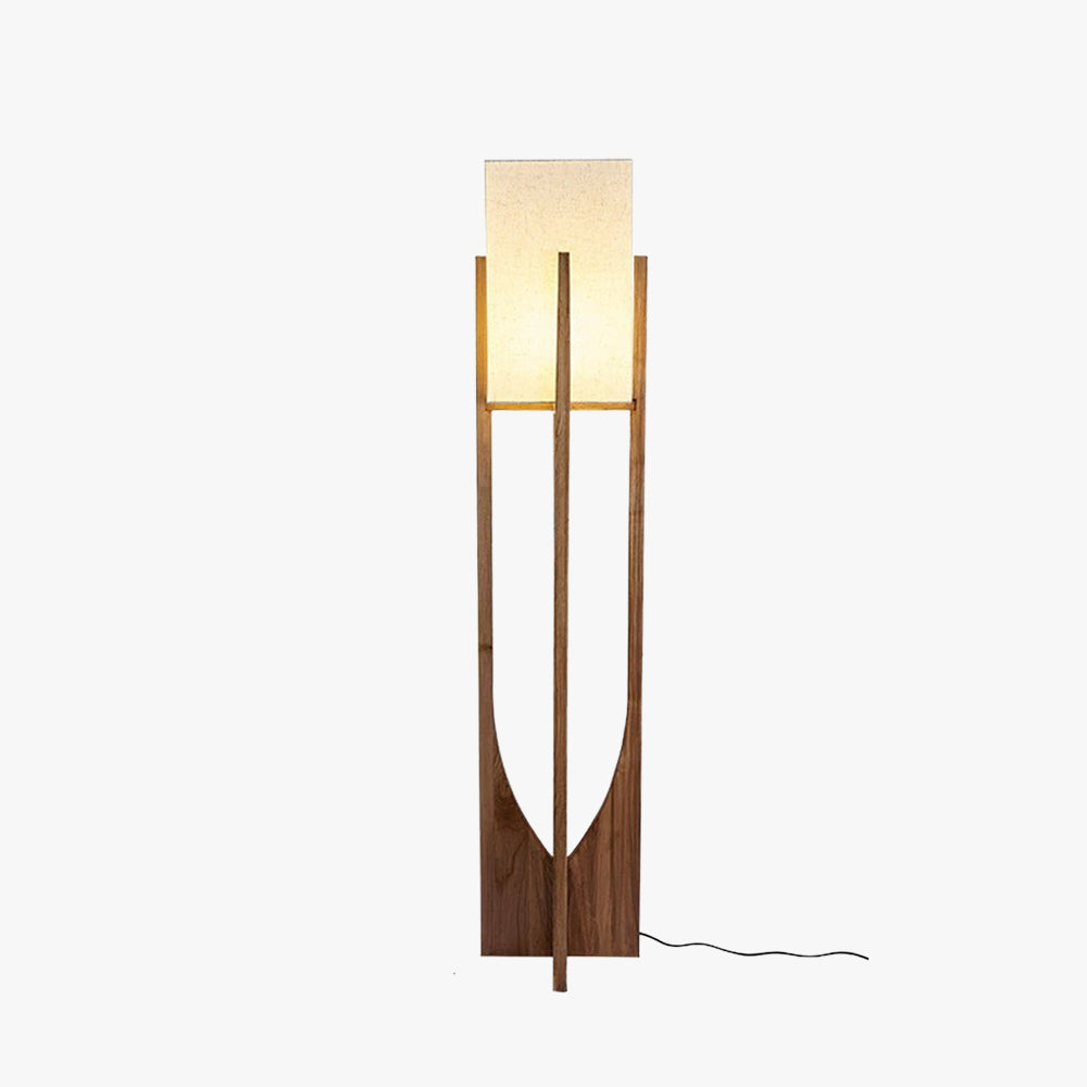 Ozawa Modern Design LED Golvlampa Trä/Tyg Vardagsrum/Sovrum