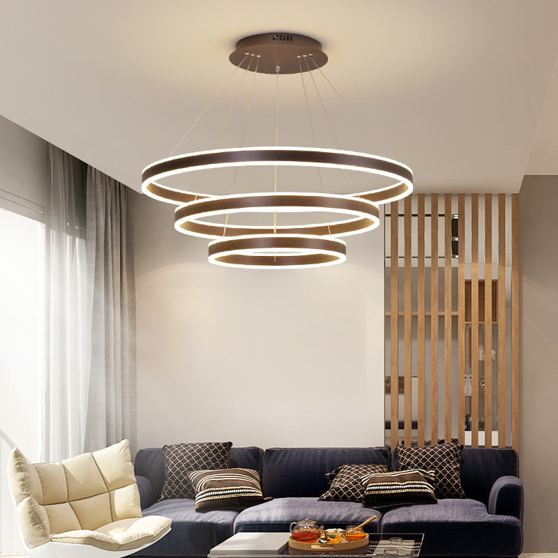 Arisha Design Stora Rund LED Pendellampa 3 Lampor Svart Metall Vardagsrum